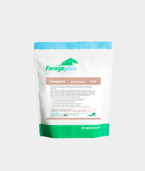 A 0.5kg of DL methionine for horses on a grey background