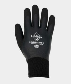 A winter yard glove in black colour