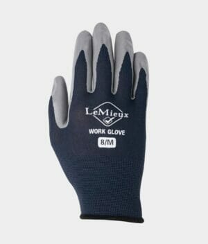 a single Le Mieux summer yard glove in navy colour